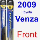 Front Wiper Blade Pack for 2009 Toyota Venza - Hybrid