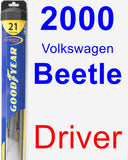 Driver Wiper Blade for 2000 Volkswagen Beetle - Hybrid