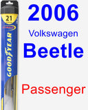 Passenger Wiper Blade for 2006 Volkswagen Beetle - Hybrid