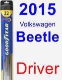 Driver Wiper Blade for 2015 Volkswagen Beetle - Hybrid