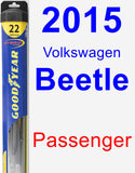Passenger Wiper Blade for 2015 Volkswagen Beetle - Hybrid