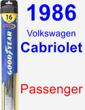 Passenger Wiper Blade for 1986 Volkswagen Cabriolet - Hybrid