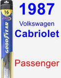 Passenger Wiper Blade for 1987 Volkswagen Cabriolet - Hybrid