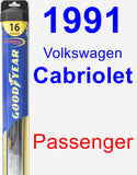 Passenger Wiper Blade for 1991 Volkswagen Cabriolet - Hybrid