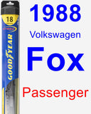 Passenger Wiper Blade for 1988 Volkswagen Fox - Hybrid