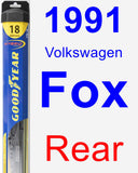 Rear Wiper Blade for 1991 Volkswagen Fox - Hybrid