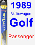 Passenger Wiper Blade for 1989 Volkswagen Golf - Hybrid