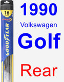 Rear Wiper Blade for 1990 Volkswagen Golf - Hybrid