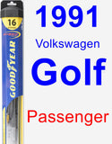 Passenger Wiper Blade for 1991 Volkswagen Golf - Hybrid