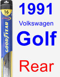 Rear Wiper Blade for 1991 Volkswagen Golf - Hybrid