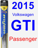 Passenger Wiper Blade for 2015 Volkswagen GTI - Hybrid