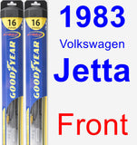 Front Wiper Blade Pack for 1983 Volkswagen Jetta - Hybrid