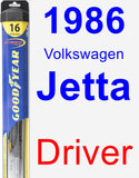 Driver Wiper Blade for 1986 Volkswagen Jetta - Hybrid