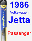 Passenger Wiper Blade for 1986 Volkswagen Jetta - Hybrid