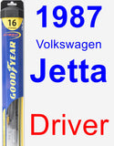 Driver Wiper Blade for 1987 Volkswagen Jetta - Hybrid