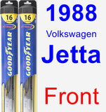 Front Wiper Blade Pack for 1988 Volkswagen Jetta - Hybrid