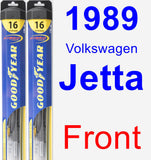 Front Wiper Blade Pack for 1989 Volkswagen Jetta - Hybrid