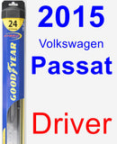 Driver Wiper Blade for 2015 Volkswagen Passat - Hybrid