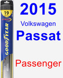 Passenger Wiper Blade for 2015 Volkswagen Passat - Hybrid