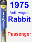 Passenger Wiper Blade for 1975 Volkswagen Rabbit - Hybrid