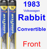 Front Wiper Blade Pack for 1983 Volkswagen Rabbit Convertible - Hybrid