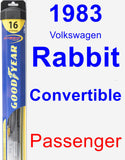 Passenger Wiper Blade for 1983 Volkswagen Rabbit Convertible - Hybrid