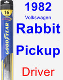 Driver Wiper Blade for 1982 Volkswagen Rabbit Pickup - Hybrid