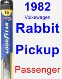 Passenger Wiper Blade for 1982 Volkswagen Rabbit Pickup - Hybrid