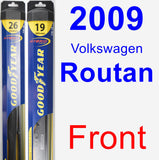 Front Wiper Blade Pack for 2009 Volkswagen Routan - Hybrid