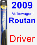 Driver Wiper Blade for 2009 Volkswagen Routan - Hybrid