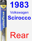 Rear Wiper Blade for 1983 Volkswagen Scirocco - Hybrid