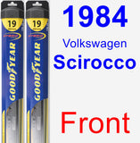 Front Wiper Blade Pack for 1984 Volkswagen Scirocco - Hybrid