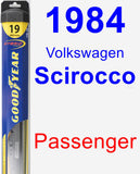 Passenger Wiper Blade for 1984 Volkswagen Scirocco - Hybrid