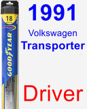 Driver Wiper Blade for 1991 Volkswagen Transporter - Hybrid