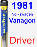 Driver Wiper Blade for 1981 Volkswagen Vanagon - Hybrid