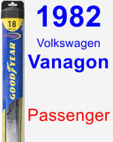 Passenger Wiper Blade for 1982 Volkswagen Vanagon - Hybrid