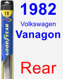 Rear Wiper Blade for 1982 Volkswagen Vanagon - Hybrid