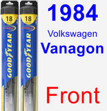 Front Wiper Blade Pack for 1984 Volkswagen Vanagon - Hybrid