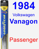 Passenger Wiper Blade for 1984 Volkswagen Vanagon - Hybrid