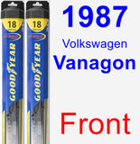 Front Wiper Blade Pack for 1987 Volkswagen Vanagon - Hybrid