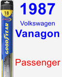 Passenger Wiper Blade for 1987 Volkswagen Vanagon - Hybrid