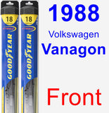 Front Wiper Blade Pack for 1988 Volkswagen Vanagon - Hybrid