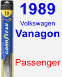 Passenger Wiper Blade for 1989 Volkswagen Vanagon - Hybrid