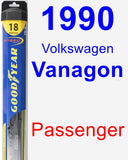 Passenger Wiper Blade for 1990 Volkswagen Vanagon - Hybrid