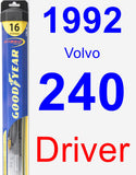 Driver Wiper Blade for 1992 Volvo 240 - Hybrid