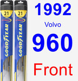 Front Wiper Blade Pack for 1992 Volvo 960 - Hybrid