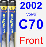 Front Wiper Blade Pack for 2002 Volvo C70 - Hybrid