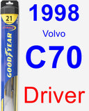 Driver Wiper Blade for 1998 Volvo C70 - Hybrid