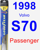 Passenger Wiper Blade for 1998 Volvo S70 - Hybrid