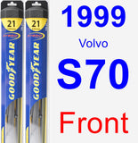 Front Wiper Blade Pack for 1999 Volvo S70 - Hybrid